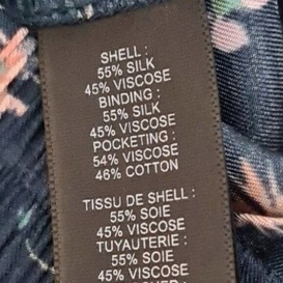 Rebecca‎ Taylor Emila Floral High Waist Silk Blend Pants Teal Size 6 New - Picture 6 of 8